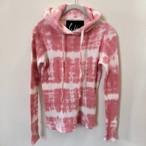 La Detresse Tops - La Detresse Tie Dye Thermal Hoodie Top - NWT - Size XS - Made in Los Angeles